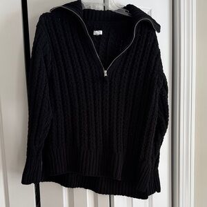 Women’s Like New Aerie Black Cable Knit Sweater
